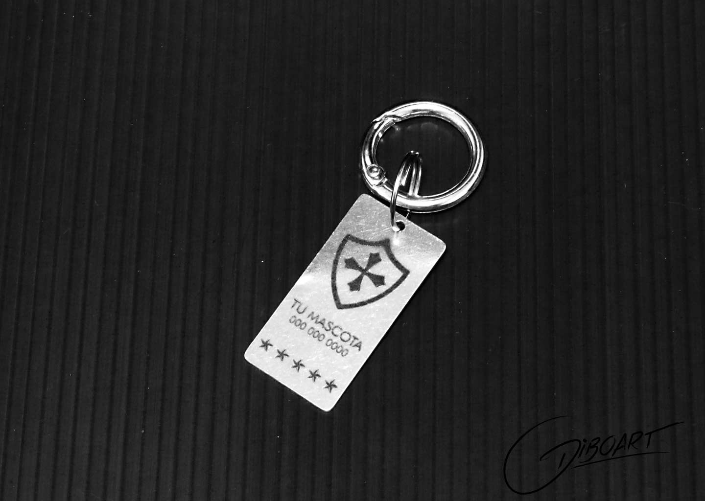 placas en acero inoxidable para mascotas con QR